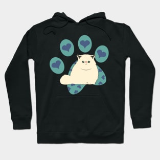 Persian Kitten and Paw Print Hoodie